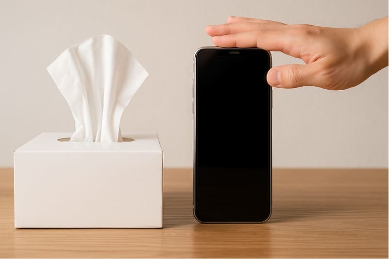 スマホやティッシュで19センチを把握する方法