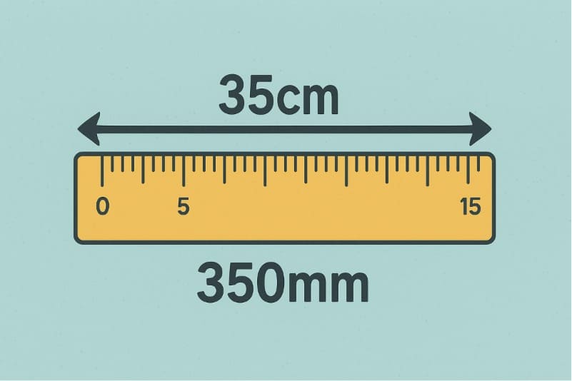 35cmはmmでは何mm?