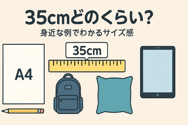 35cmどのくらい？身近な例でわかるサイズ感