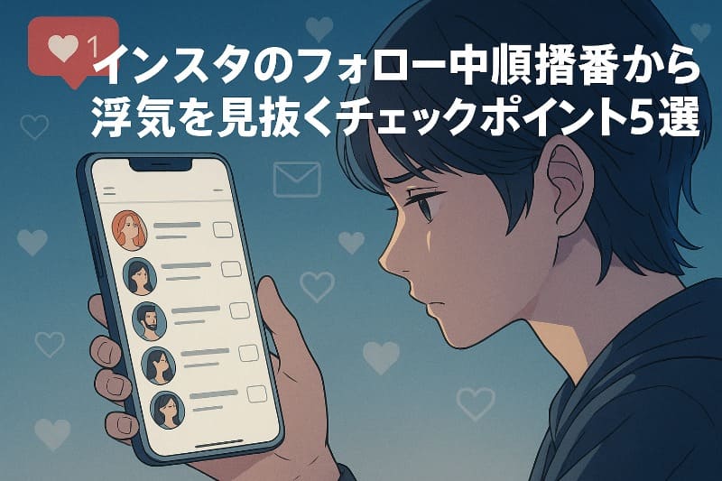 インスタのフォロー中順番から浮気を見抜くチェックポイント5選