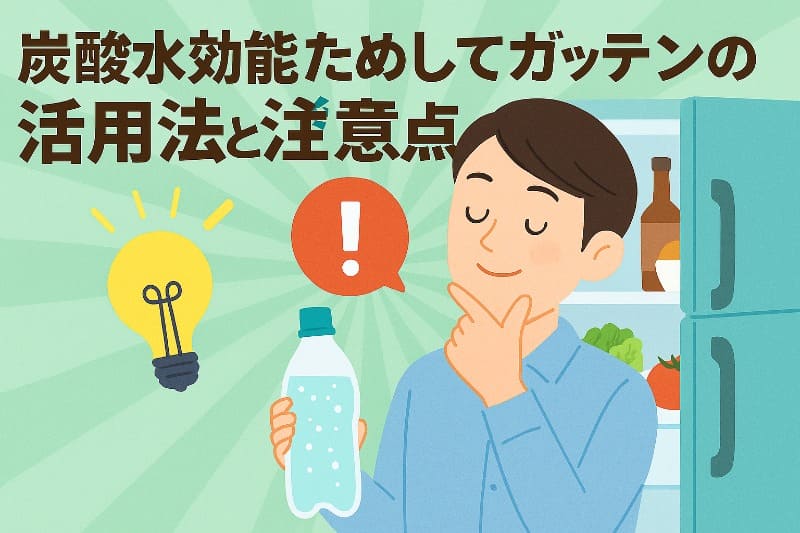 炭酸水効能ためしてガッテンの活用法と注意点
