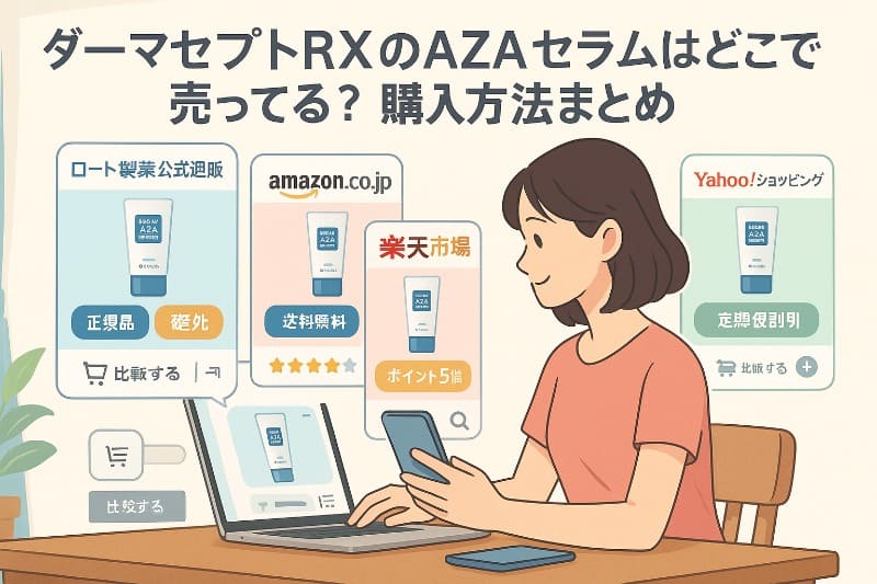 ダーマセプトrxのazaセラムはどこで売ってる？購入方法まとめ