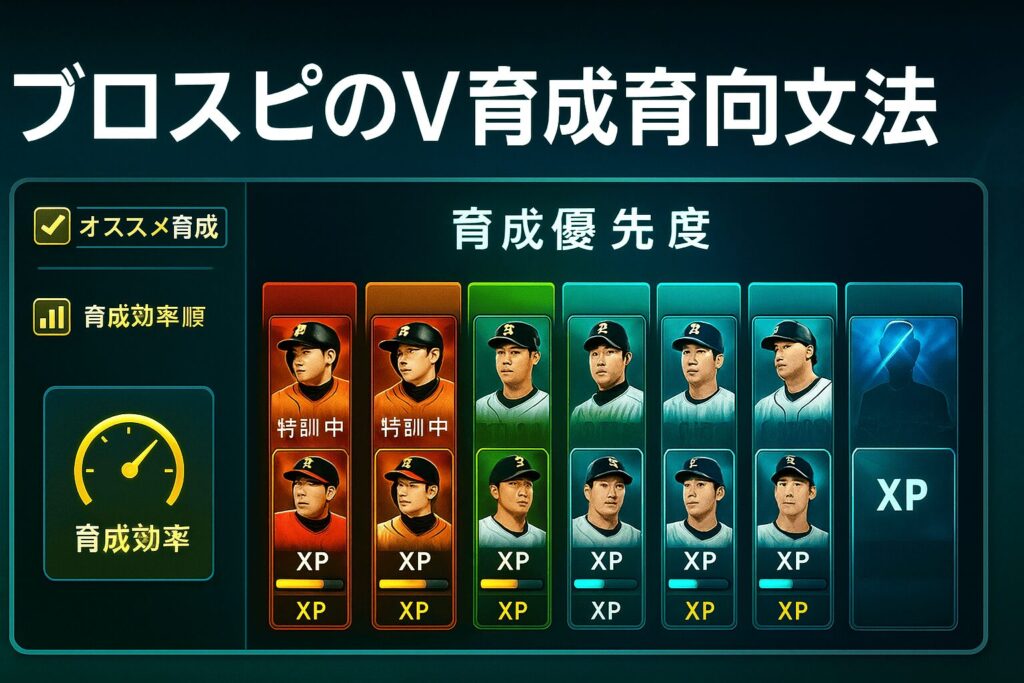 プロスピのVロード周回おすすめ育成法