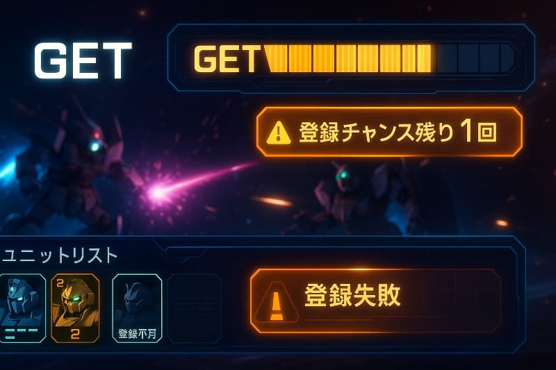 g ジェネジェネシス取り返しのつかない要素。GETゲージの仕様を誤解すると登録漏れも