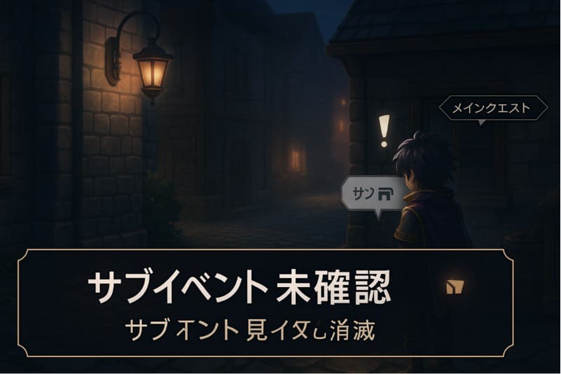 アナデン取り返しのつかない要素。サブイベントの見逃しリスクとは?