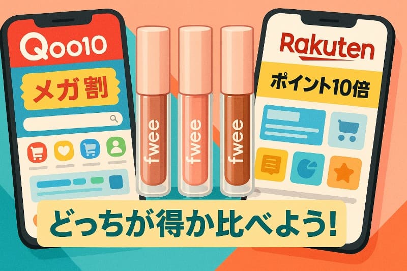 fwee 3dボリューミンググロス どこで売ってる。Qoo10や楽天で買うメリットとは