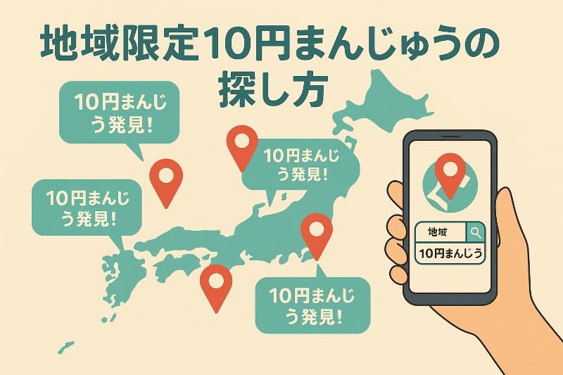 地域限定10円まんじゅうの探し方