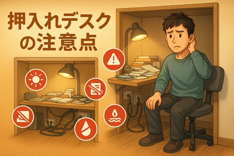 押入れデスクのデメリットと注意点