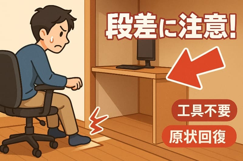 押入れデスクの段差が使いづらい理由