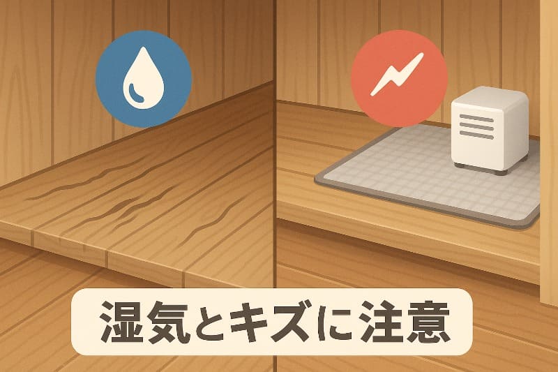 押入れデスクの床は要保護？湿気とキズの問題