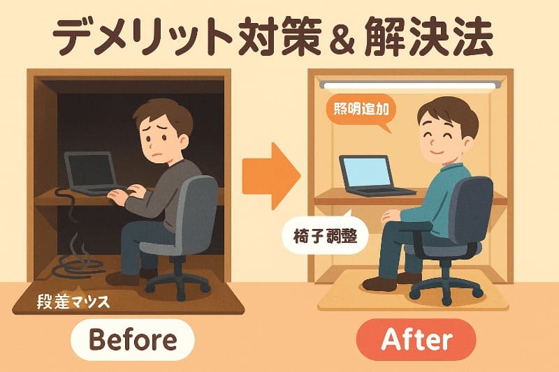 押入れデスクのデメリット対策と解決法