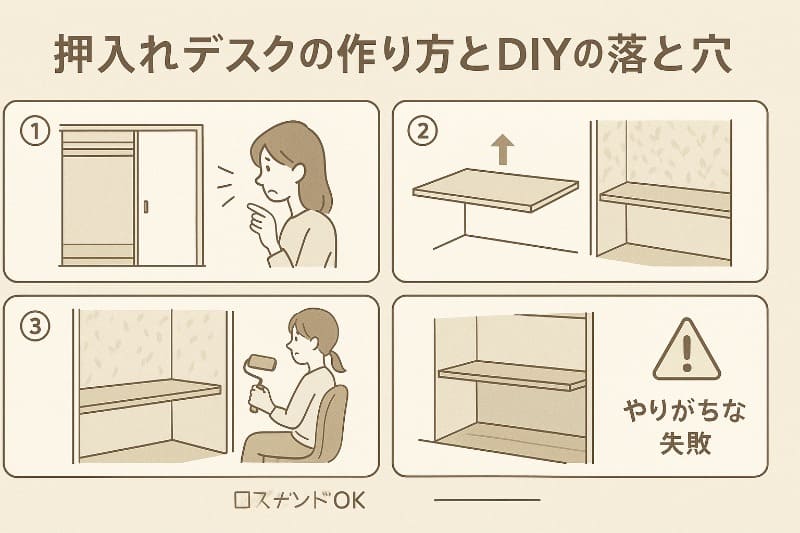 押入れデスクの作り方とDIYの落とし穴