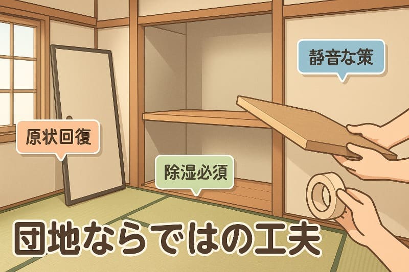 団地で押入れデスクを作る際の注意点