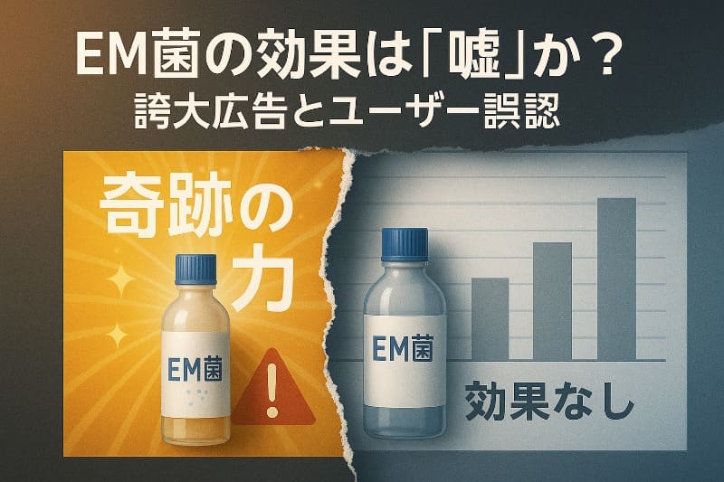 em菌の効果は「嘘」か?誇大広告とユーザー誤認