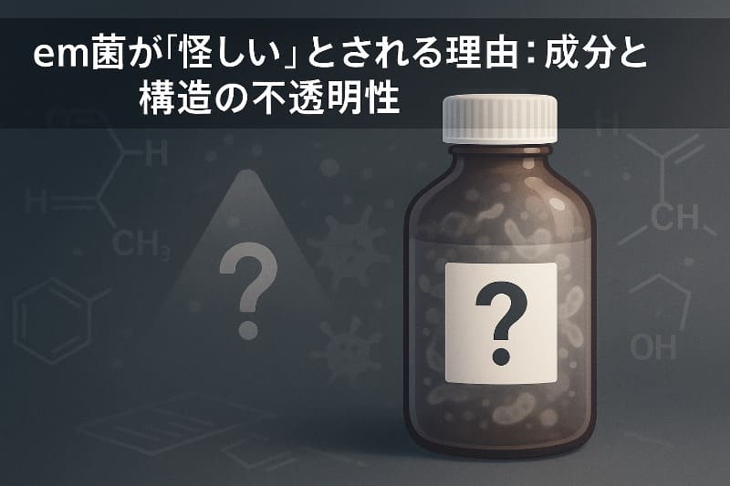 em菌が「怪しい」とされる理由:成分と構造の不透明性
