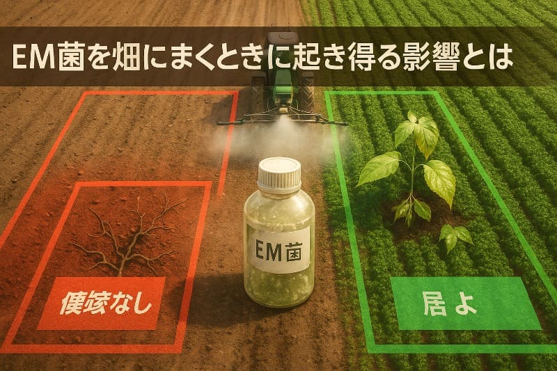 em菌を畑にまくときに起き得る影響とは