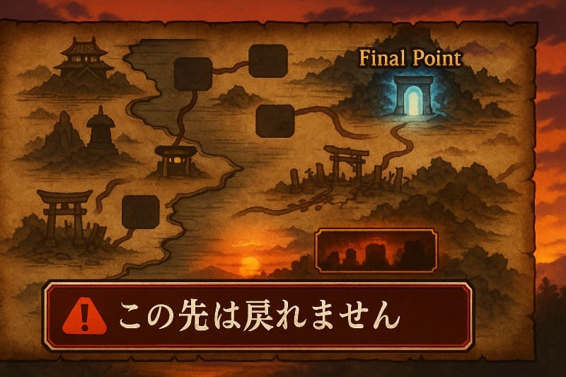 天外魔境2 取り返しのつかない要素。クリア後に戻れないエリアとイベント