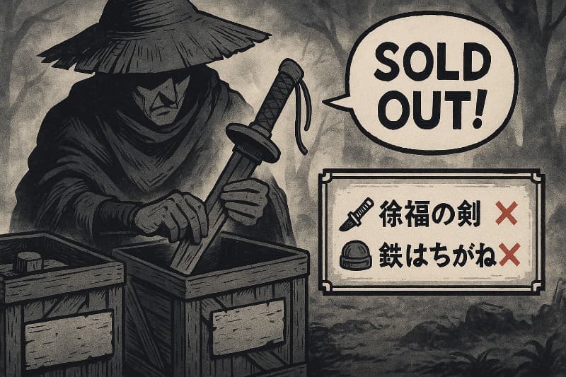 天外魔境2 取り返しのつかない要素。相場屋の限定アイテム取り逃しに注意