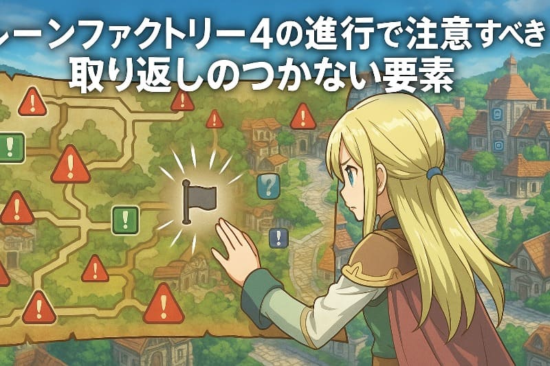 ルーンファクトリー4の進行で注意すべき取り返しのつかない要素