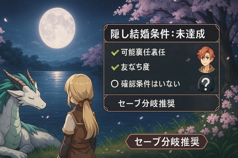 ルーンファクトリー4 取り返しのつかない要素。隠し結婚の条件を逃すとやり直し不可