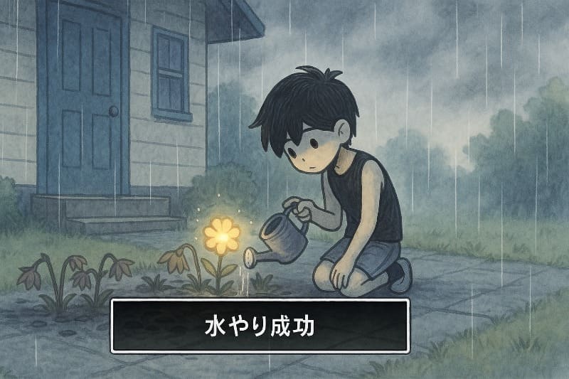 omori 取り返しのつかない要素。隠しエンディングを見るための水やり