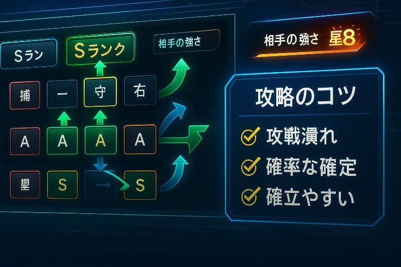 プロスピ vロード周回 おすすめ。vロード星8攻略のポイントと注意点