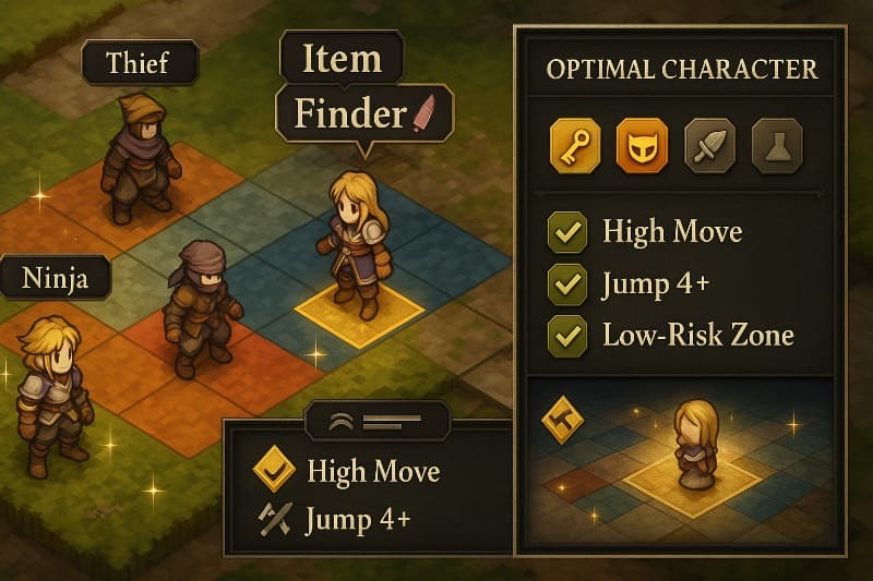 fft 攻略 取り返しのつかない要素。アイテム発見移動に適したキャラ構成
