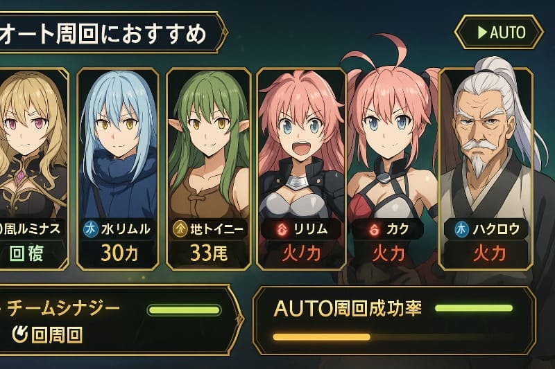 まおりゅう ループルーペ 周回 おすすめ。オート周回におすすめの編成例