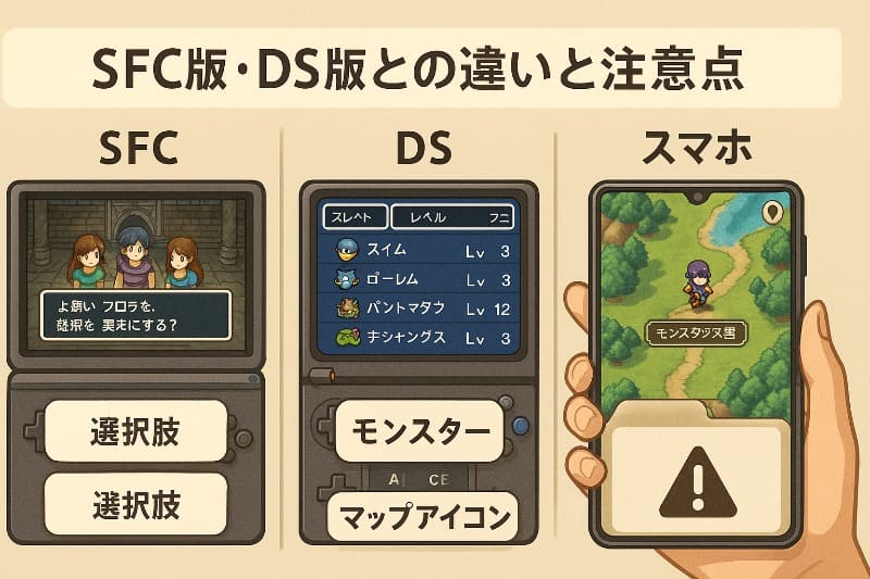 ドラクエ5 取り返しのつかない要素。ds版・sfc版との違いと注意点