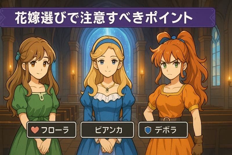 ドラクエ5 取り返しのつかない要素。花嫁選びで注意すべきポイント