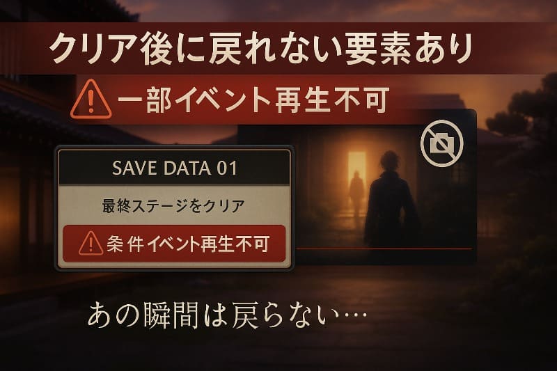 刀剣乱舞無双 取り返しのつかない要素。クリア後には戻れない要素がある