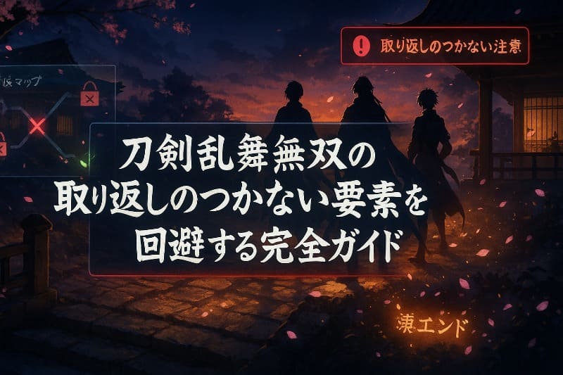 刀剣乱舞無双の取り返しのつかない要素を回避する完全ガイド