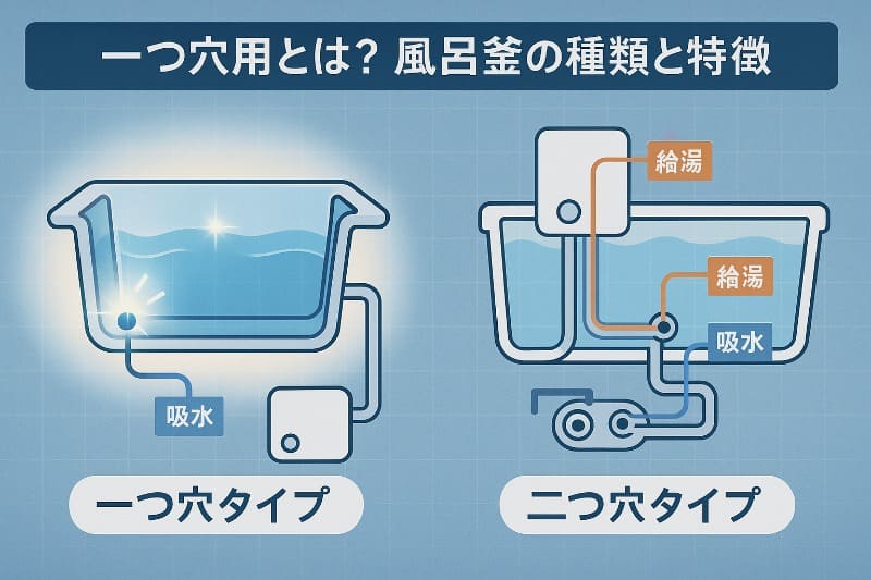 風呂釜洗浄剤 一つ穴用 最強。一つ穴用とは？風呂釜の種類と特徴