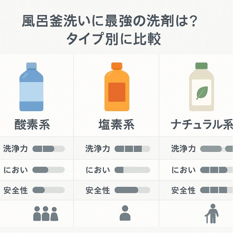 風呂釜洗いに最強の洗剤は？タイプ別に比較