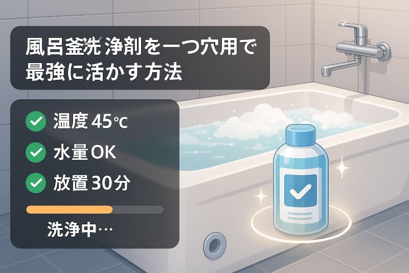 風呂釜洗浄剤を一つ穴用で最強に活かす方法