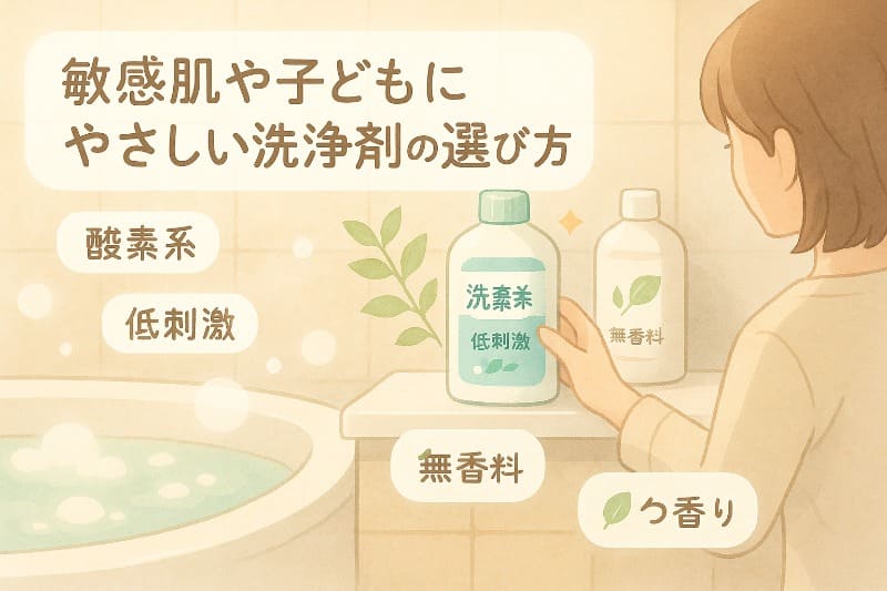 敏感肌や子どもにやさしい洗浄剤の選び方