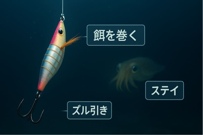 コウイカ 最強 仕掛け。餌巻きエギの効果と使い方のコツ