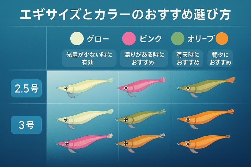 コウイカ 最強 仕掛け。エギサイズとカラーのおすすめ選び方