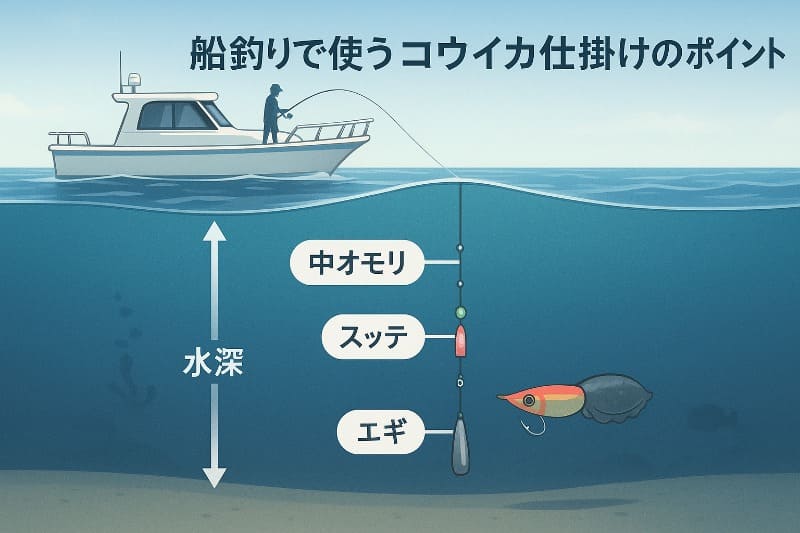 コウイカ 最強 仕掛け。船釣りで使うコウイカ仕掛けのポイント