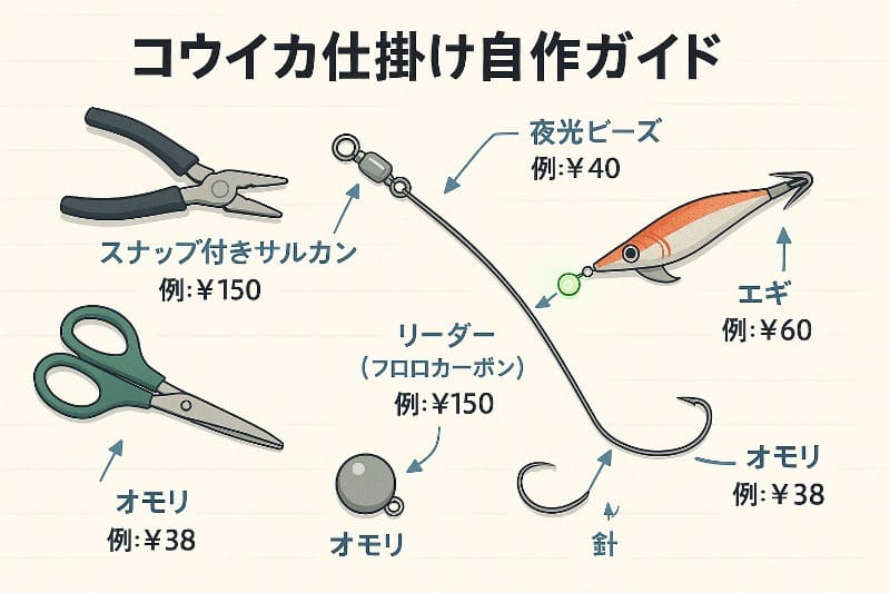 コウイカ 最強 仕掛け。安価で作れるコウイカ仕掛け自作ガイド