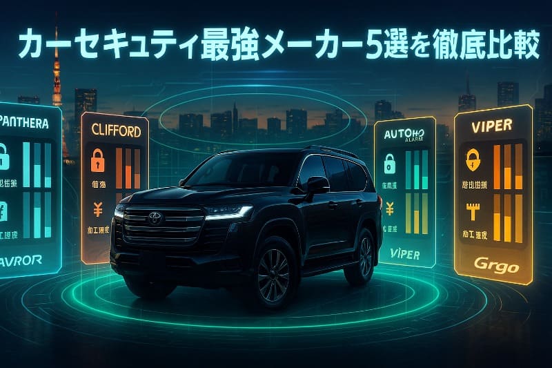 カーセキュリティ最強メーカー5選を徹底比較