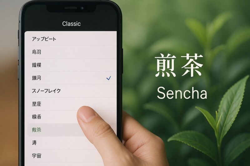 iPhoneアラーム音「煎茶」はどこで見つかる?