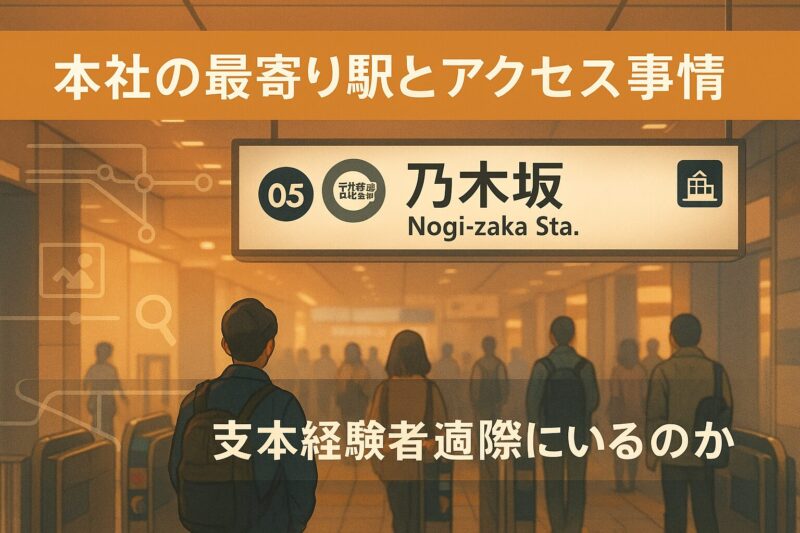 本社の最寄り駅とアクセス事情