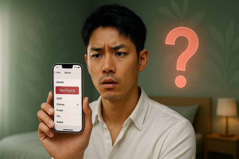 iPhoneのアラームに煎茶がない時の原因と対処法
