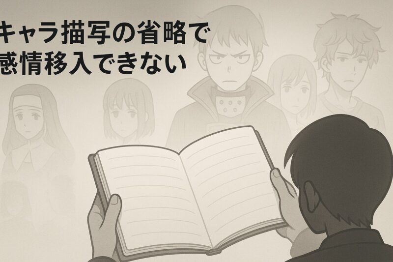 キャラ描写の省略で感情移入できない