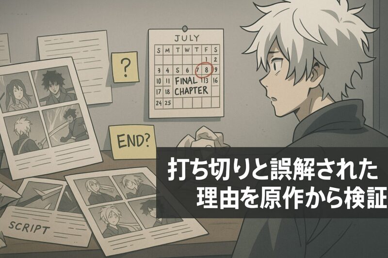 打ち切りと誤解された理由を原作から検証