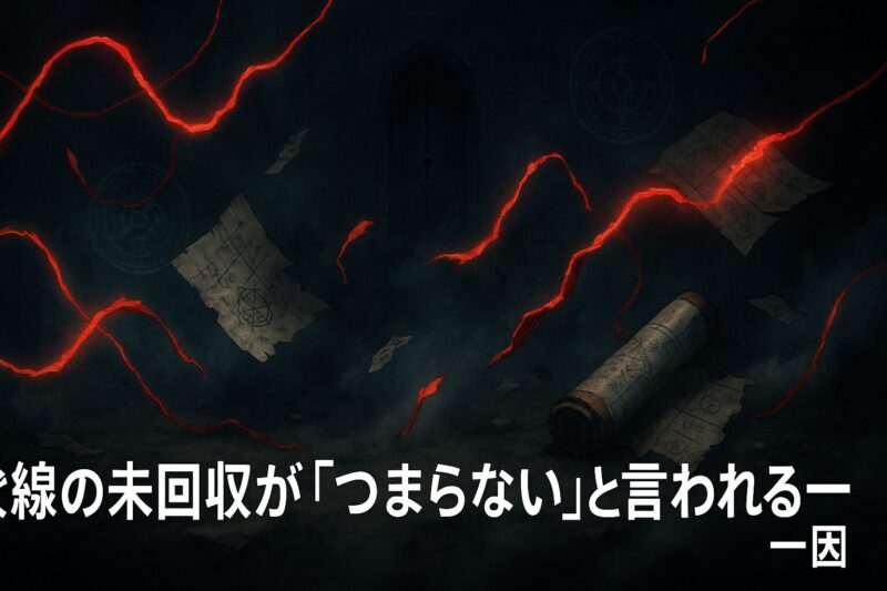 伏線の未回収が「つまらない」と言われる一因