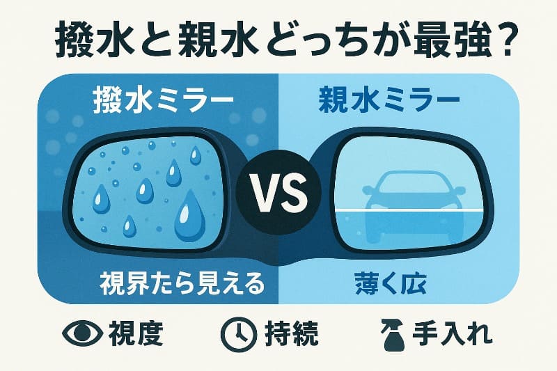 撥水と親水どっちが最強?特徴を比較