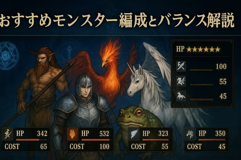 おすすめモンスター編成とバランス解説