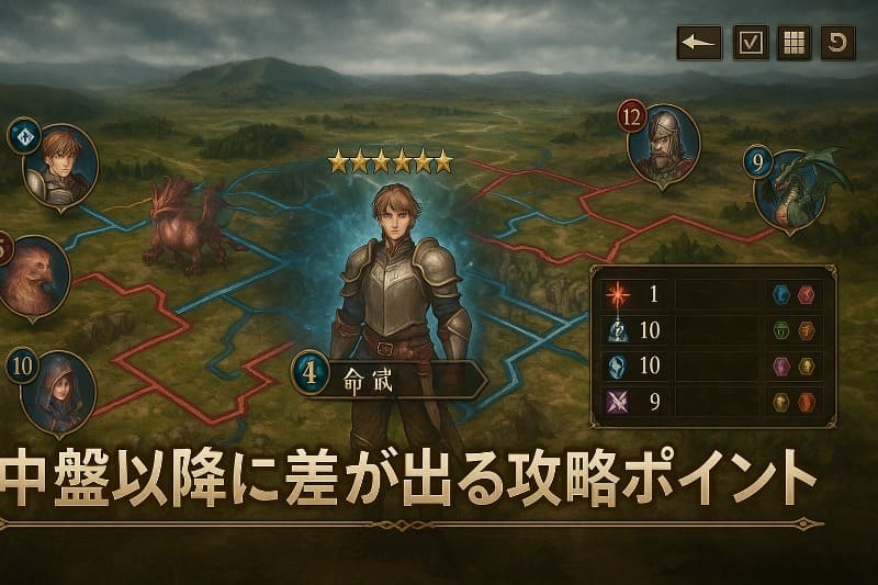 中盤以降に差が出る攻略ポイント